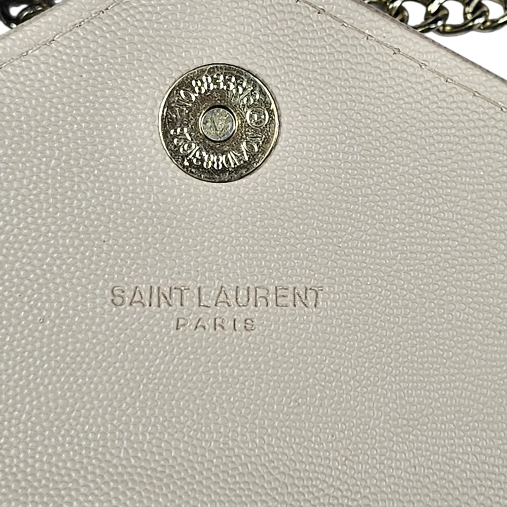 Yves Saint Laurent Cream Quilted Wallet Purse - Picture 10 of 16